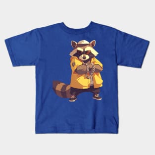 cool raccoon Kids T-Shirt